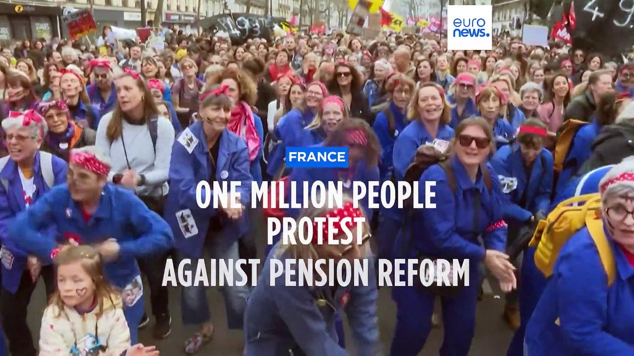 More than 1 million take to the streets in France against unpopular pension reform