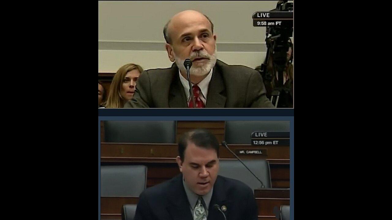 WHERE IS THE MONEY??? ✅🏦🗣 - 🇺🇸 Angry exchange: Ben Bernanke, former Fed chief, and Rep. Alan Grayson