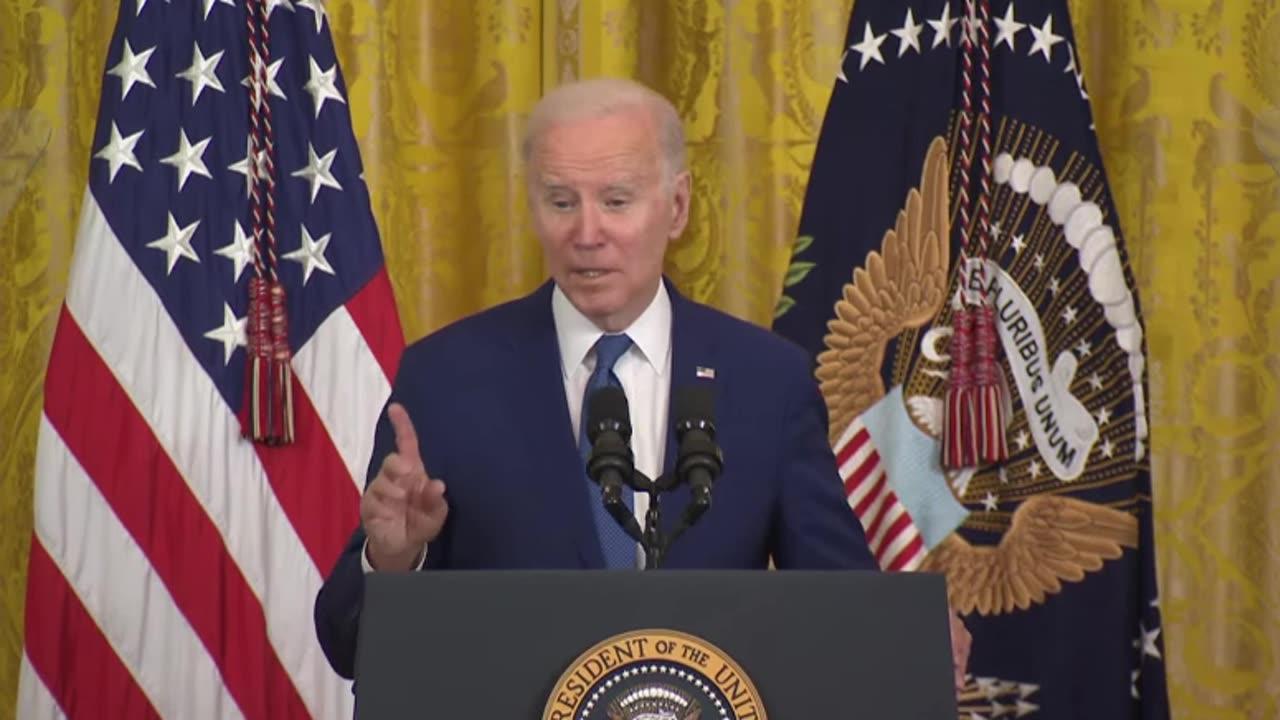 Biden: "Last year I proposed and the Congress passed the Inflation Reduction Act which no Republican voted for. Even the go