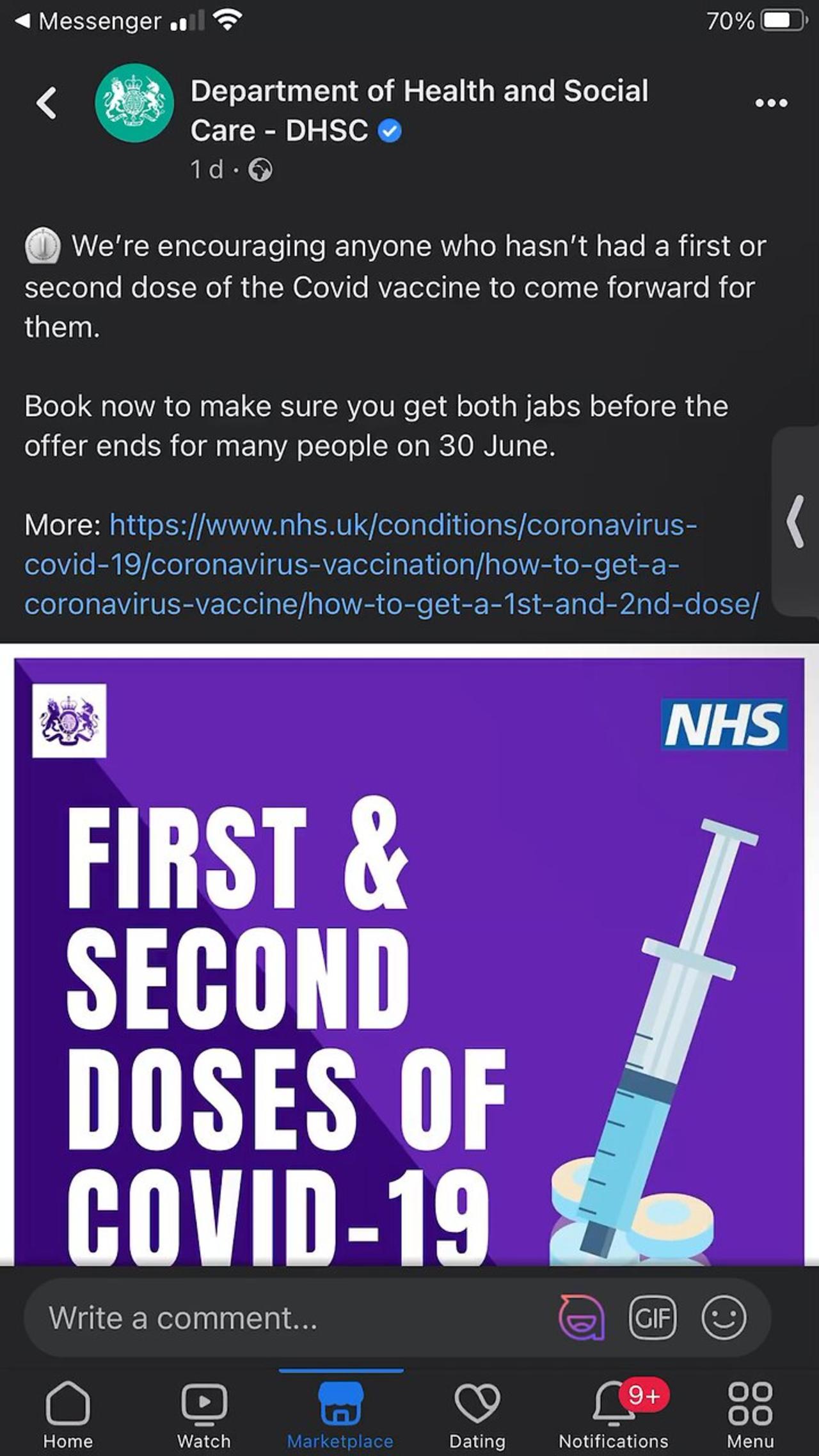 DHSC : Department of Health and Social Care is inviting 5 y and up: 1 st and 2 nd Covid vaccines