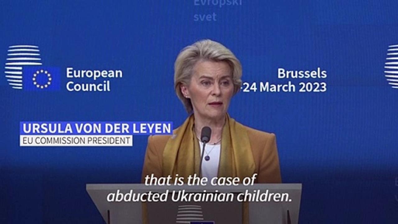 EU chief announces conference on Ukrainian children abducted by Russia