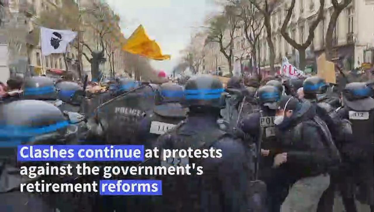 Clashes escalate across France over retirement reforms