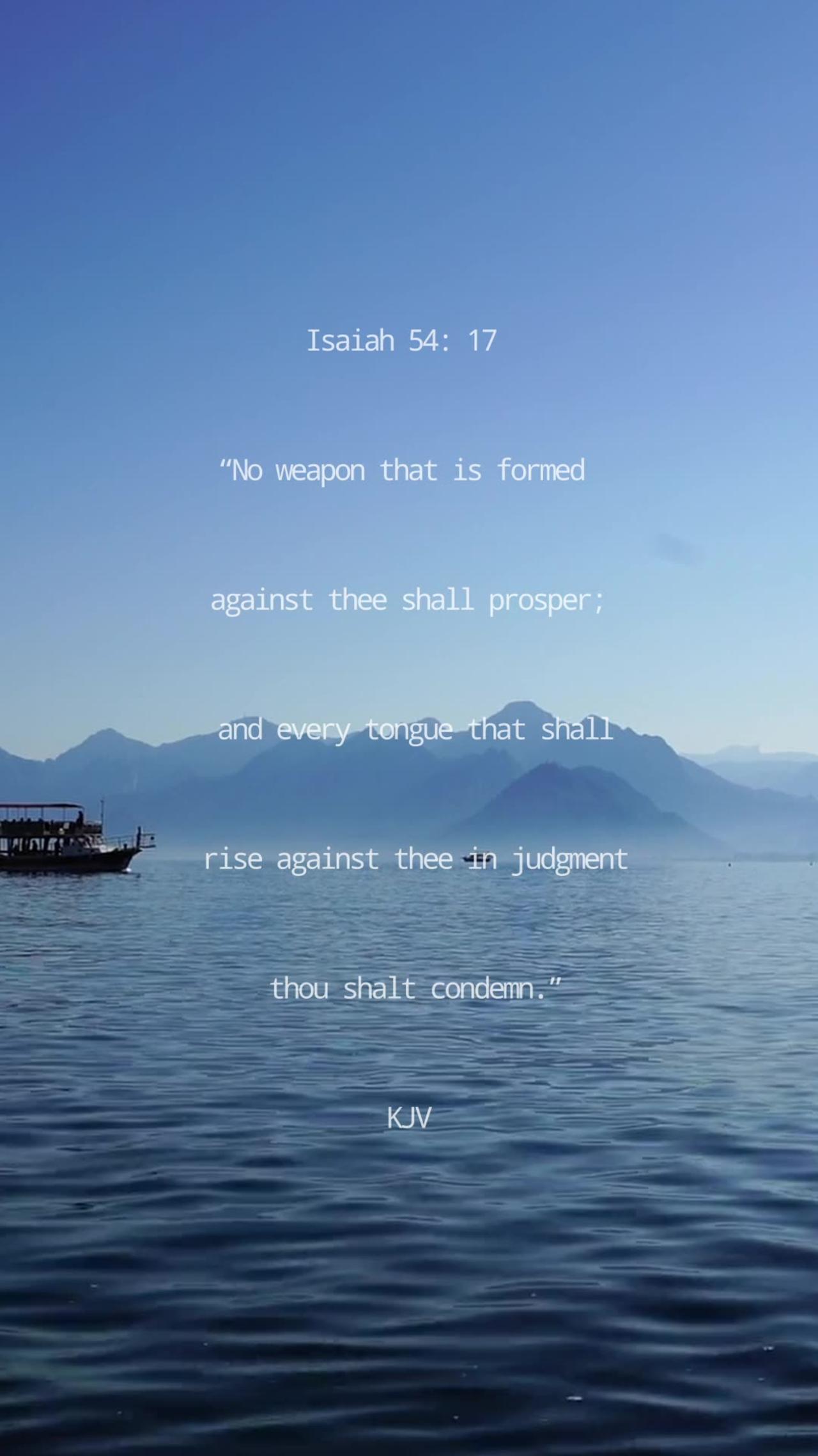 Isaiah 54 17 One News Page VIDEO