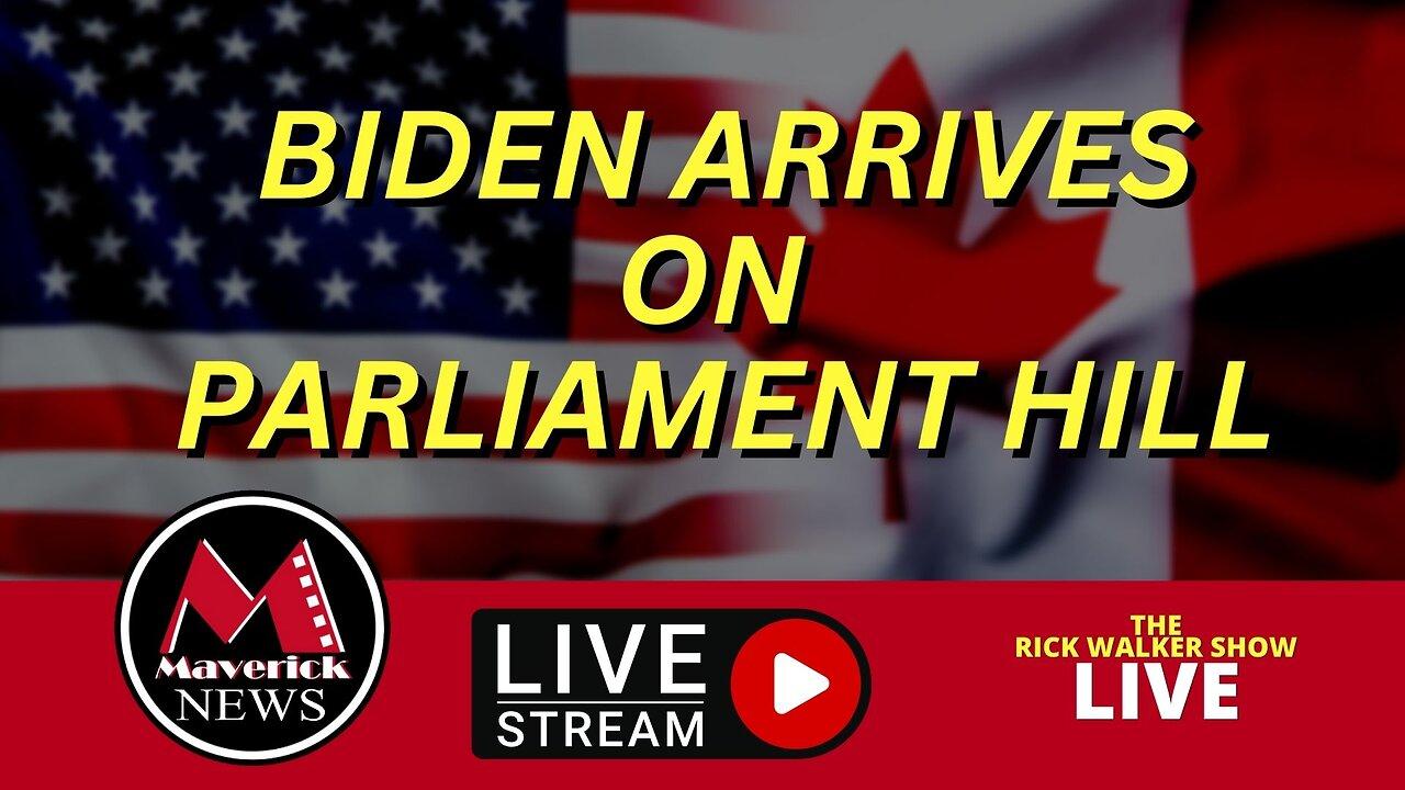 President Joe Biden Arrives on Parliament Hill for Canadian Visit