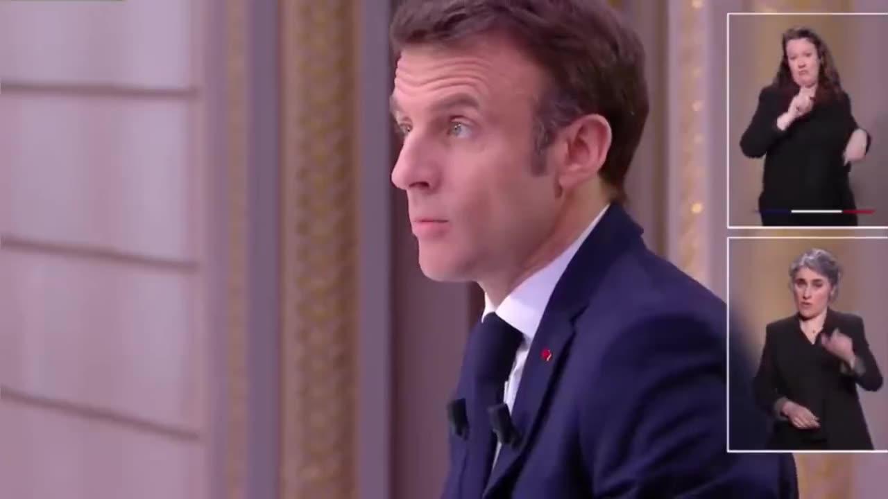 NEW - Macron removes luxury watch during pensions TV clash.