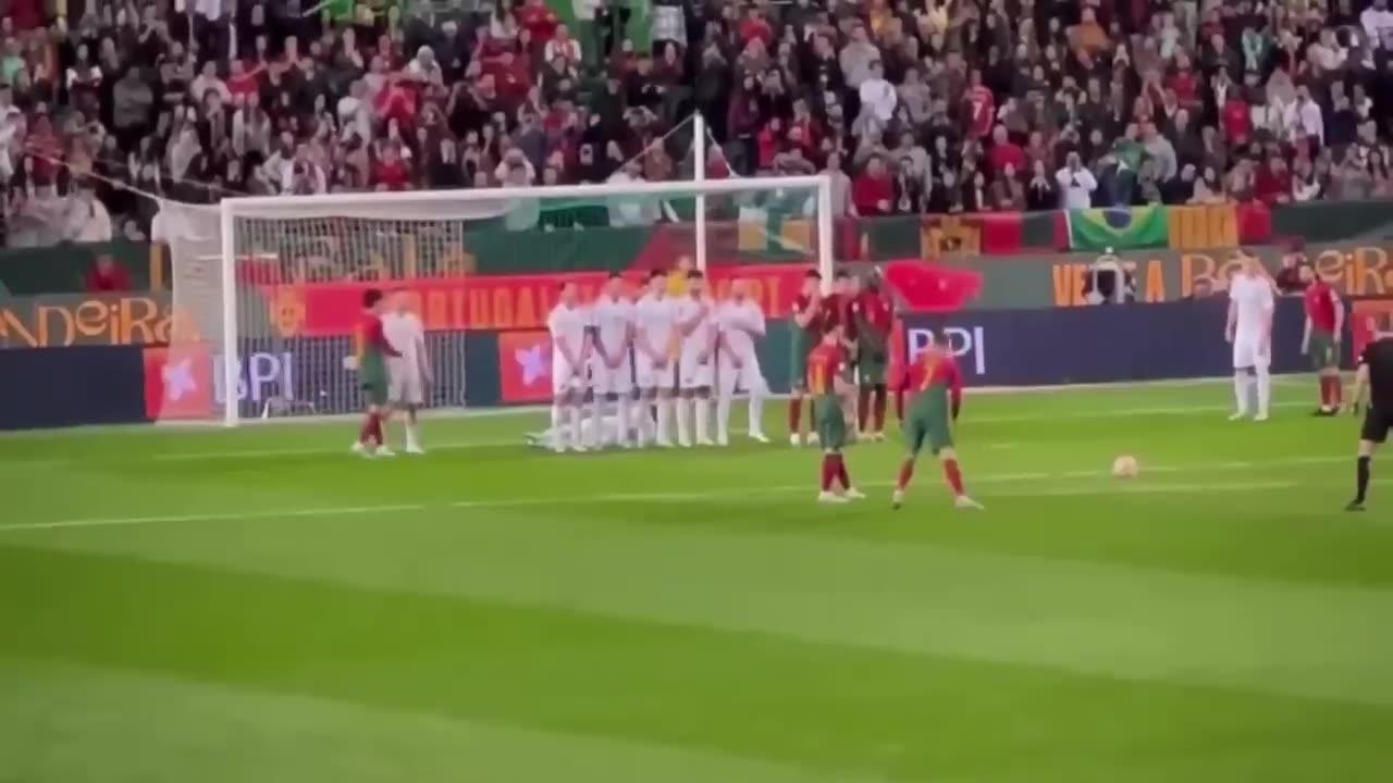 Cristiano Ronaldo Amazing Free Kick Goal Vs Liechenstein