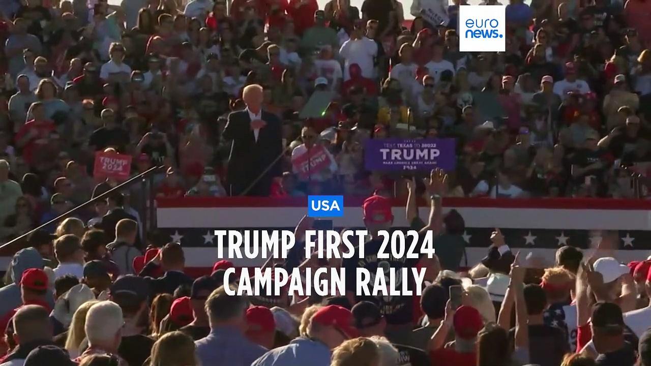 Trump holds first 2024 campaign rally in Waco, Texas