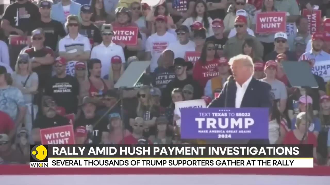 US: Donald Trump holds first election campaign rally in Texas amid Hush Payment investigations