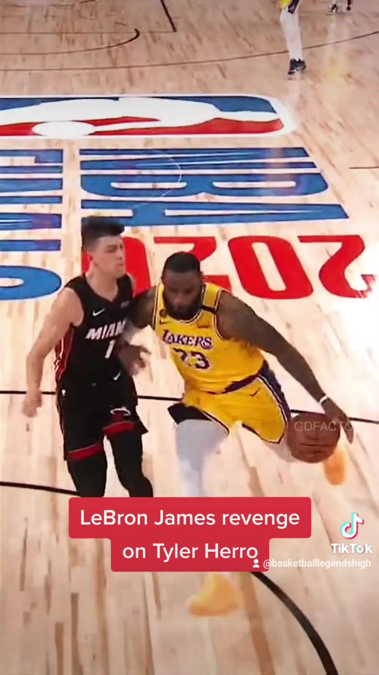 LeBron James revenge on Tyler Herro  ctto:gdshighlights  #nba #basketball #lebronjames