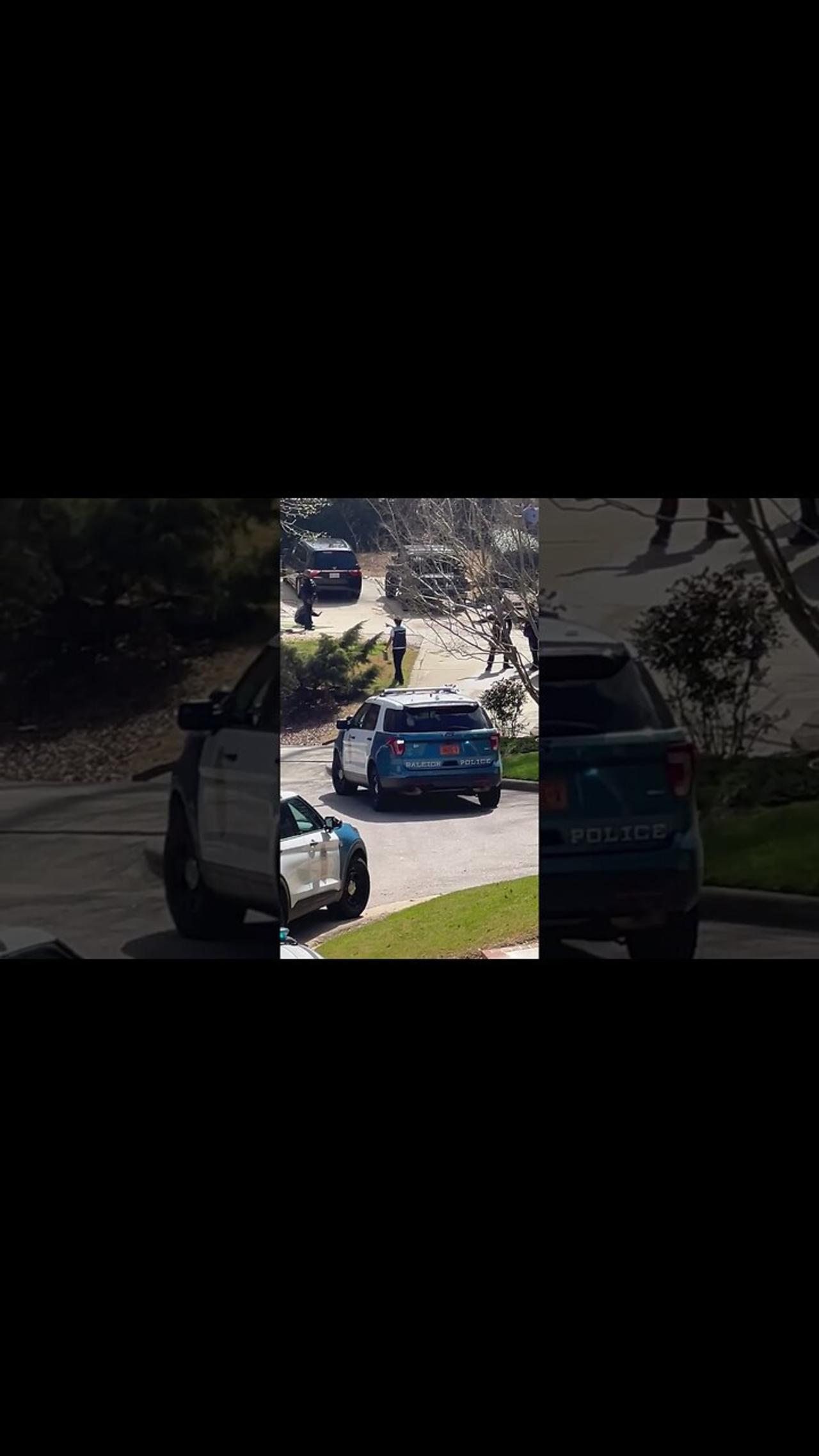 Delivery Boy Delivers Package During Police One News Page VIDEO