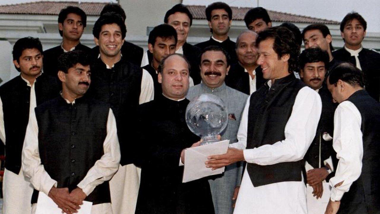 1992 World Cup Ceremony- Imran Khan Nawaz Sharif