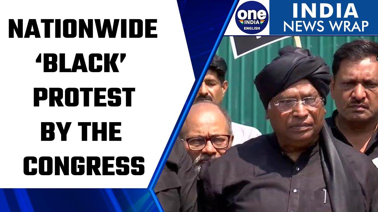 Congress stages ‘Black’ protest across India against Rahul Gandhi’s disqualification | Oneindia News