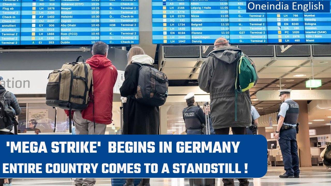 Germany comes to a grinding halt as unions, transport workers begin strike | Oneindia News