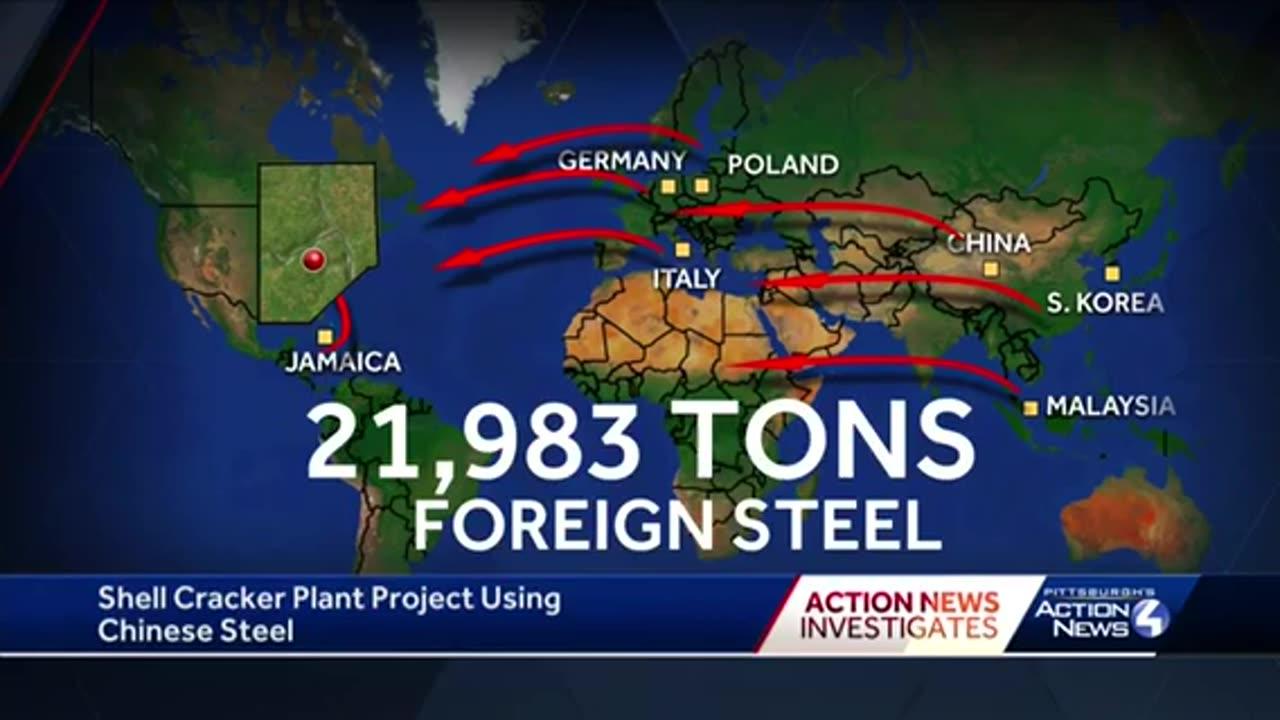 Investigation finds thousands of tons of foreign steel used at cracker plant in Western Pennsylvania