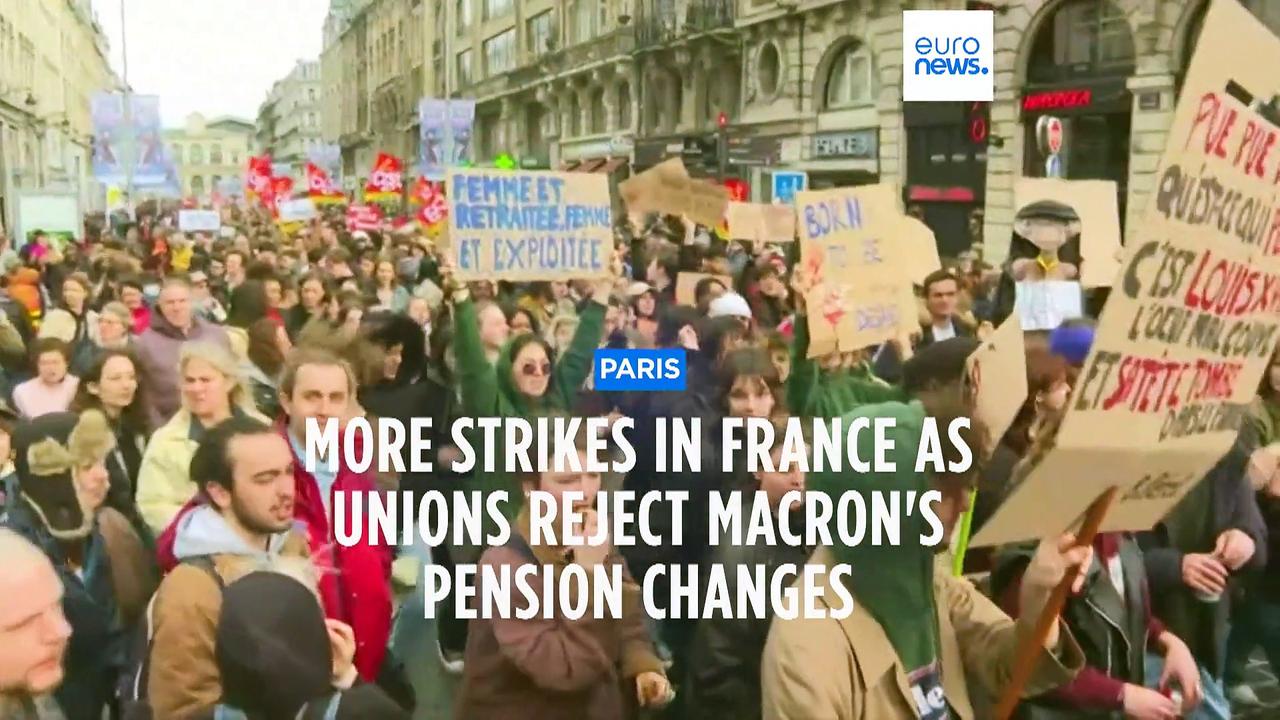 France faces 10th day of strikes as Macron holds firm on pension reform