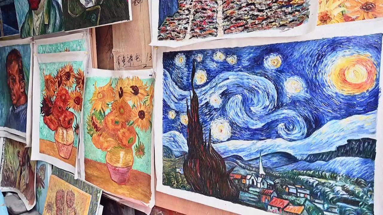 China's 'oil painting factory' artists adapt with the changing times