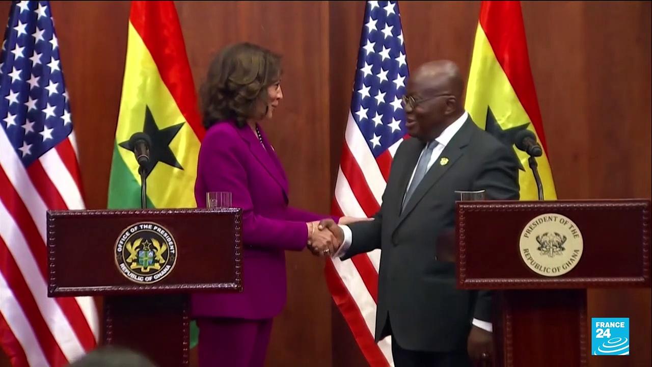Kamala Harris starts Africa tour, meets with Ghana President, annouces aid package