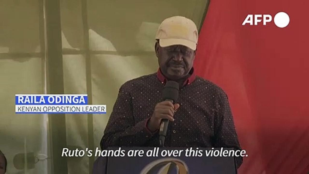 'Ruto's hands are all over this violence' says Kenyan opposition leader