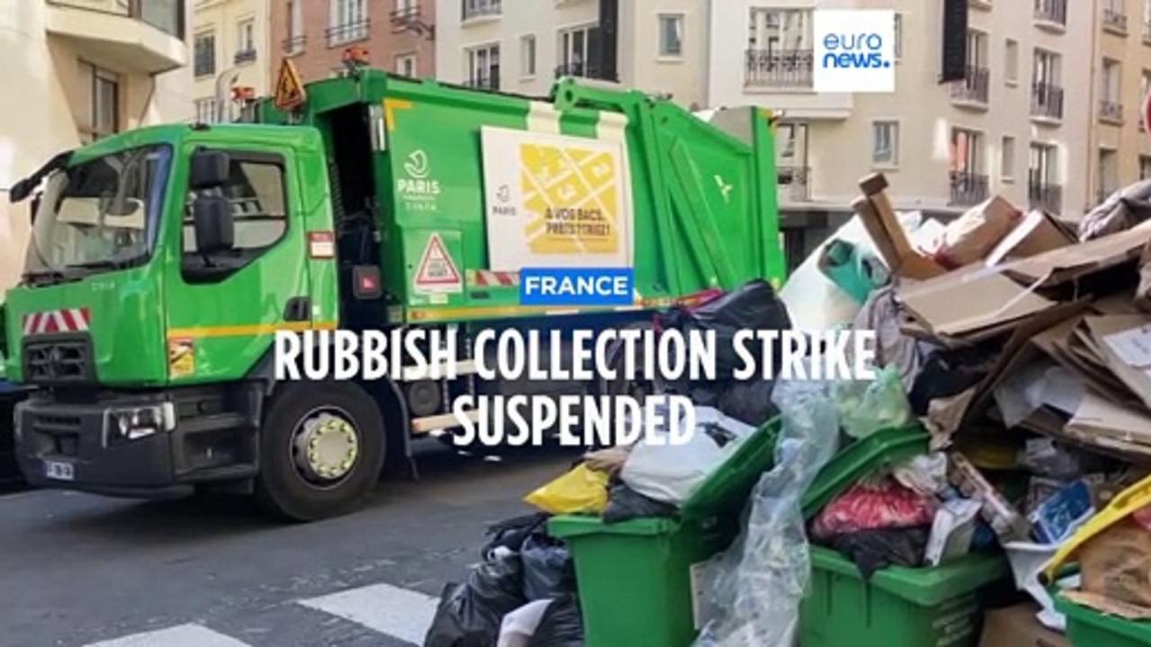Rubbish to be removed from streets of Paris after collectors strike is suspended