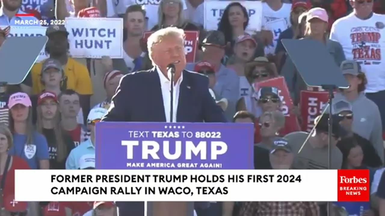 Trump Lets Loose On Alvin Bragg Merrick Garland Hillary Clinton And Stormy Daniels At Waco Rally
