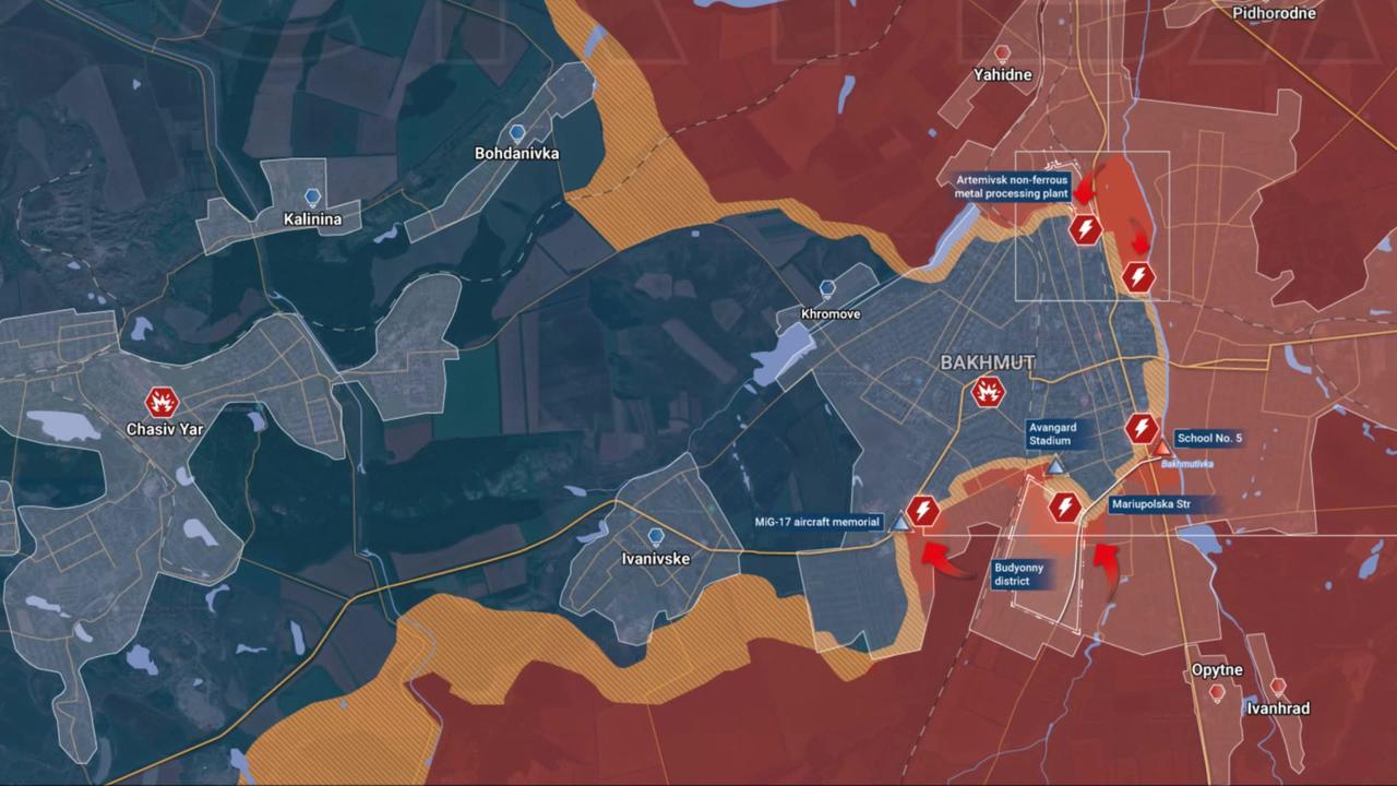 Ukraine War, Rybar Map and Events for March 25-26, 2023 Battle for Bakhmut and Marinka RF Advances