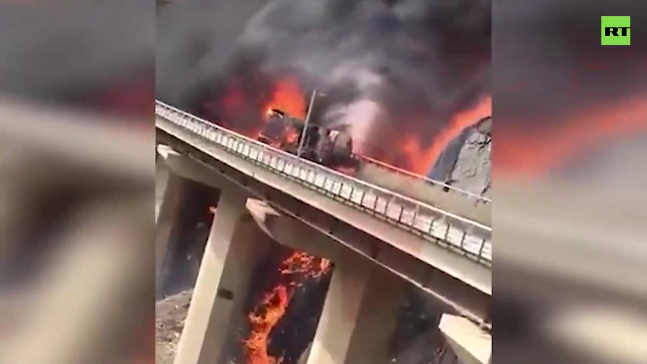 Bus Crashes Into Bridge, Bursts Into Flames In Saudi Arabia