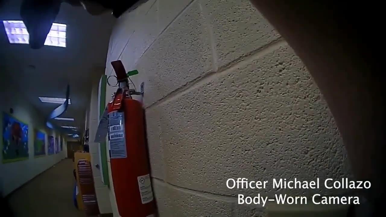 Body-camera footage of the Nashville officers inside the Covenant School yesterday