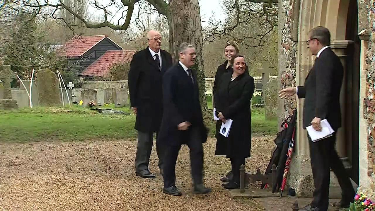Party leaders attend Betty Boothroyd's funeral