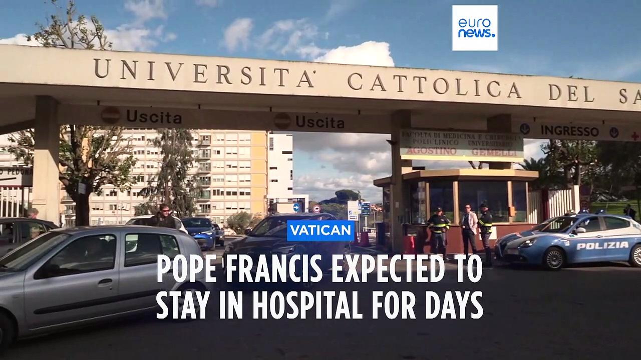 Pope Francis is suffering from a respiratory infection and will stay in hospital for a few days