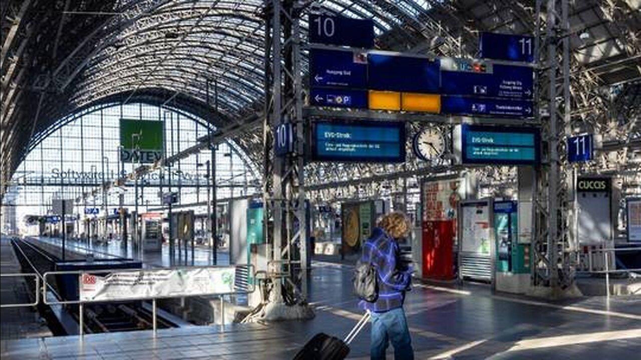 ‘Mega strike’ hits Germany part in a 24-hour strike.