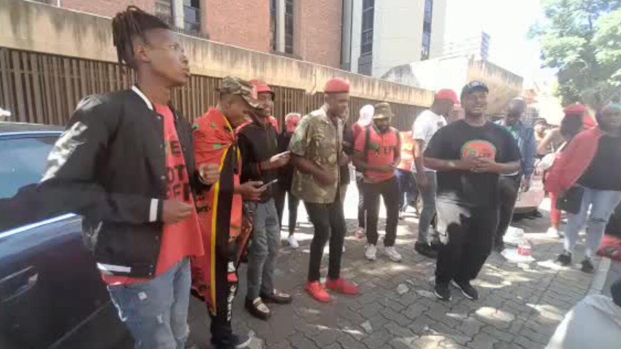 Watch: EFF Students Picket Outside The Department of Higer Education