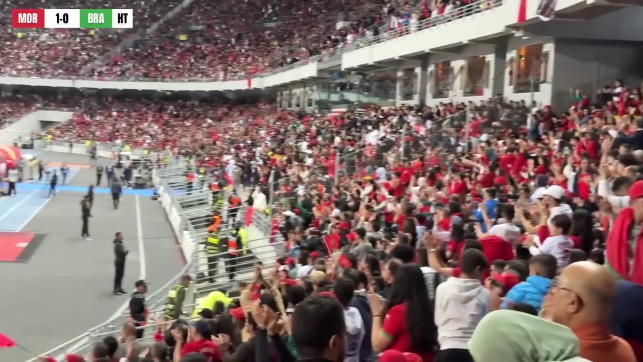 THE MOMENT MOROCCO WIN vs BRAZIL in TANGIER