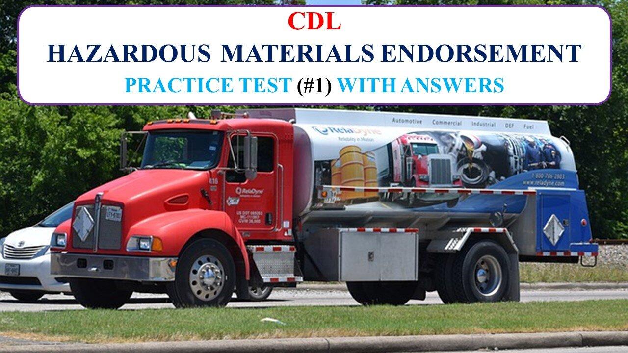 CDL Hazardous Materials Endorsement Practice - One News Page VIDEO