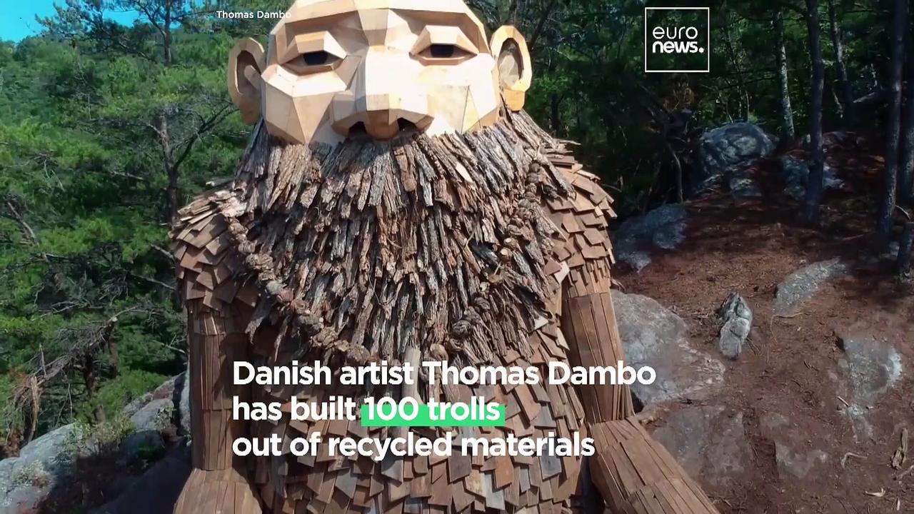 This Danish artist has hidden giant, recycled wooden trolls across the world - can you find all 100?