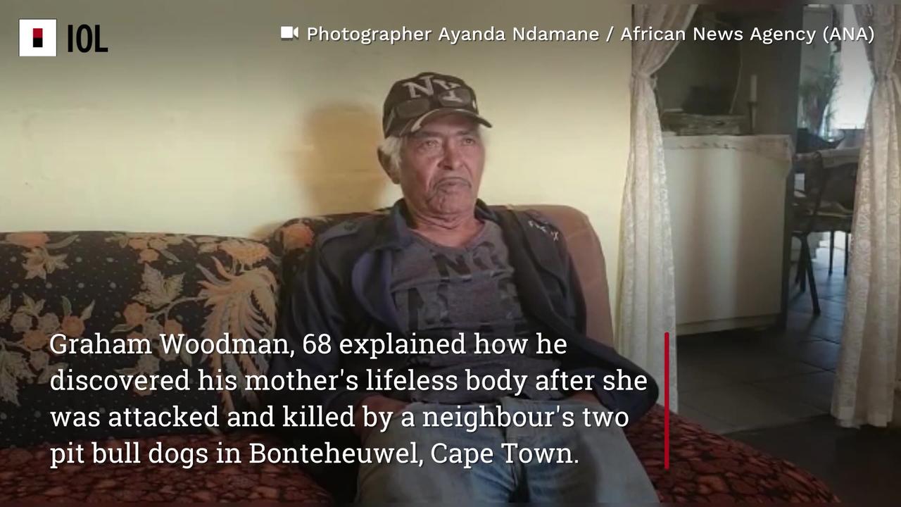 Watch: A son speaks on his 88 year old mother's fatal attack by two pit bull dogs