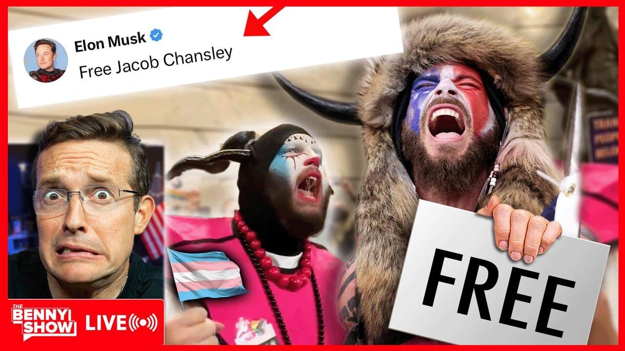 🚨BREAKING: Jacob Chansley FREED From Prison After Tucker J6 Bombshell | Furious Libs STORM Capitol