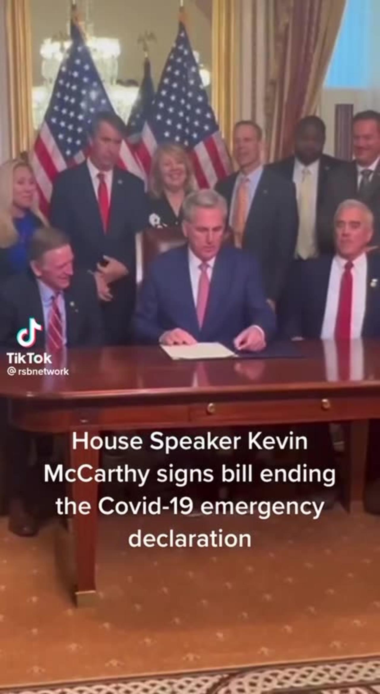 McCarthy House Speaker signs bill ending the Covid Emergency Declaration March 30, 2023