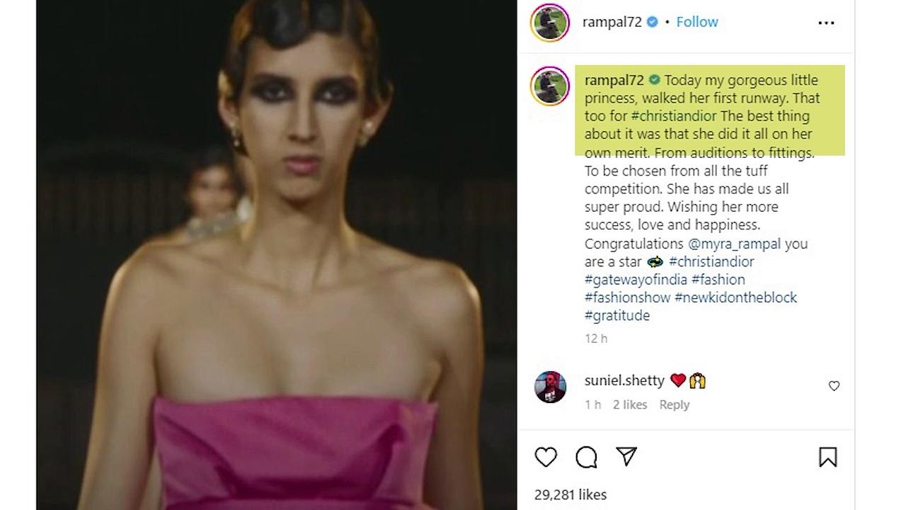 Arjun Rampal's daughter Myra makes her runway debut