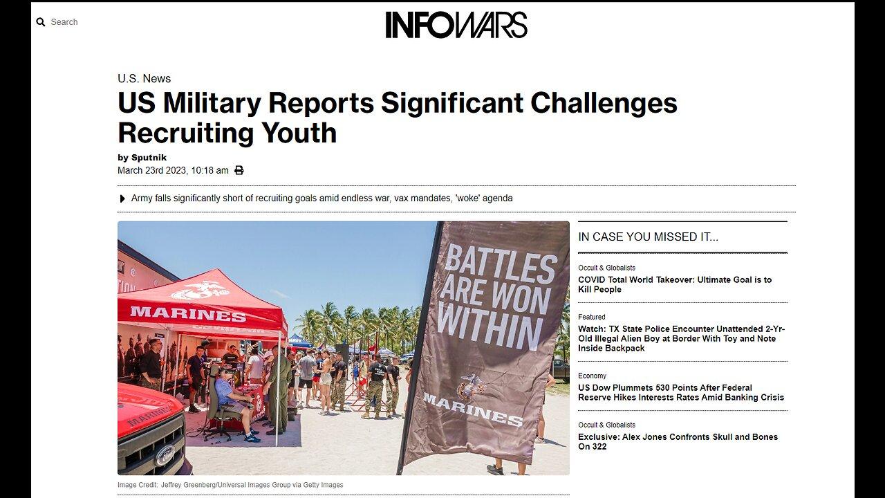 Military Reports Challenges Recruiting Youth😮