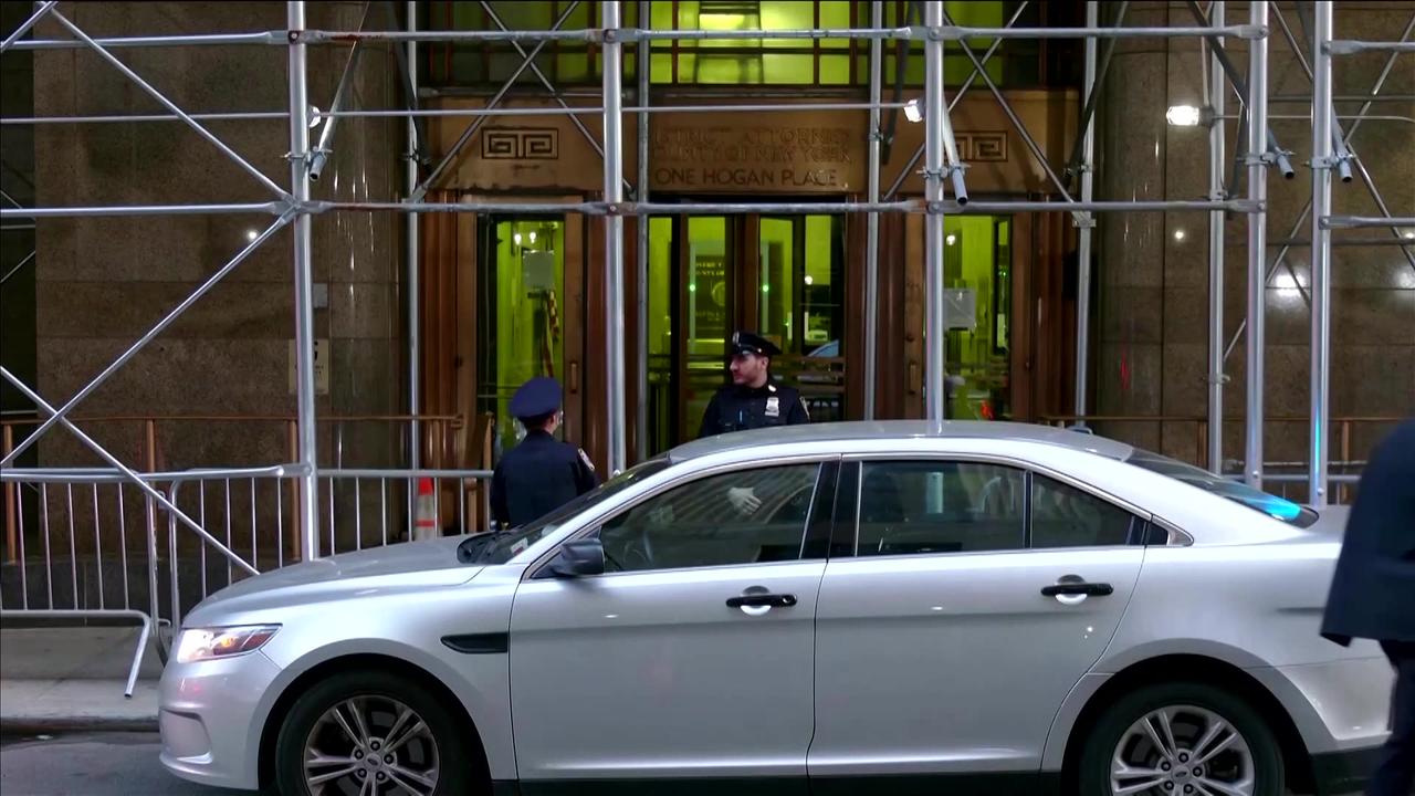 Trump indictment: Manhattan DA Bragg arrives at his office