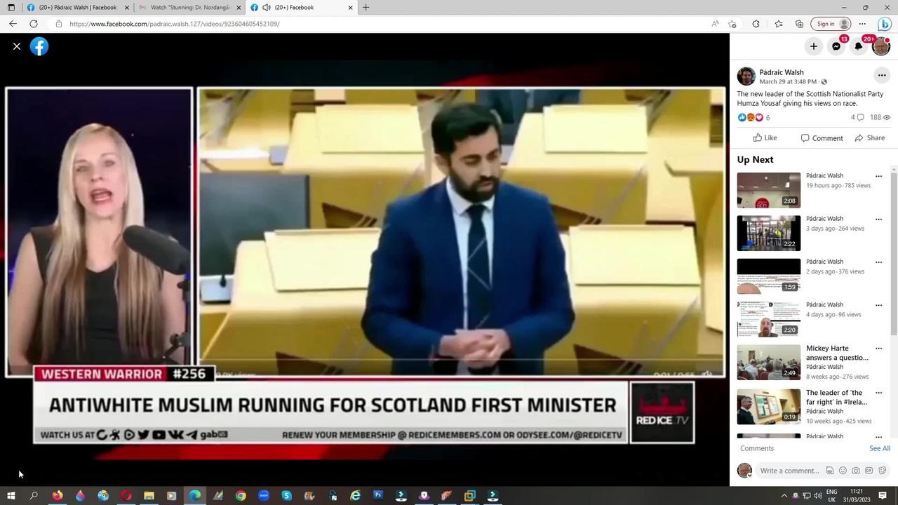 Ant-White Muslim's racist rant by the new leader of Scotland's Nationalist Party 26-03-23