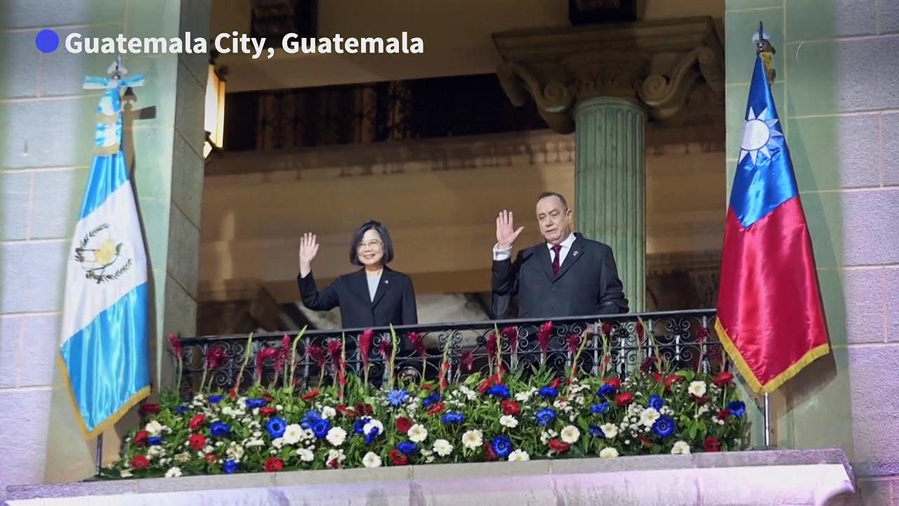Guatemala president says Taiwan is 'only and true China' during Tsai visit