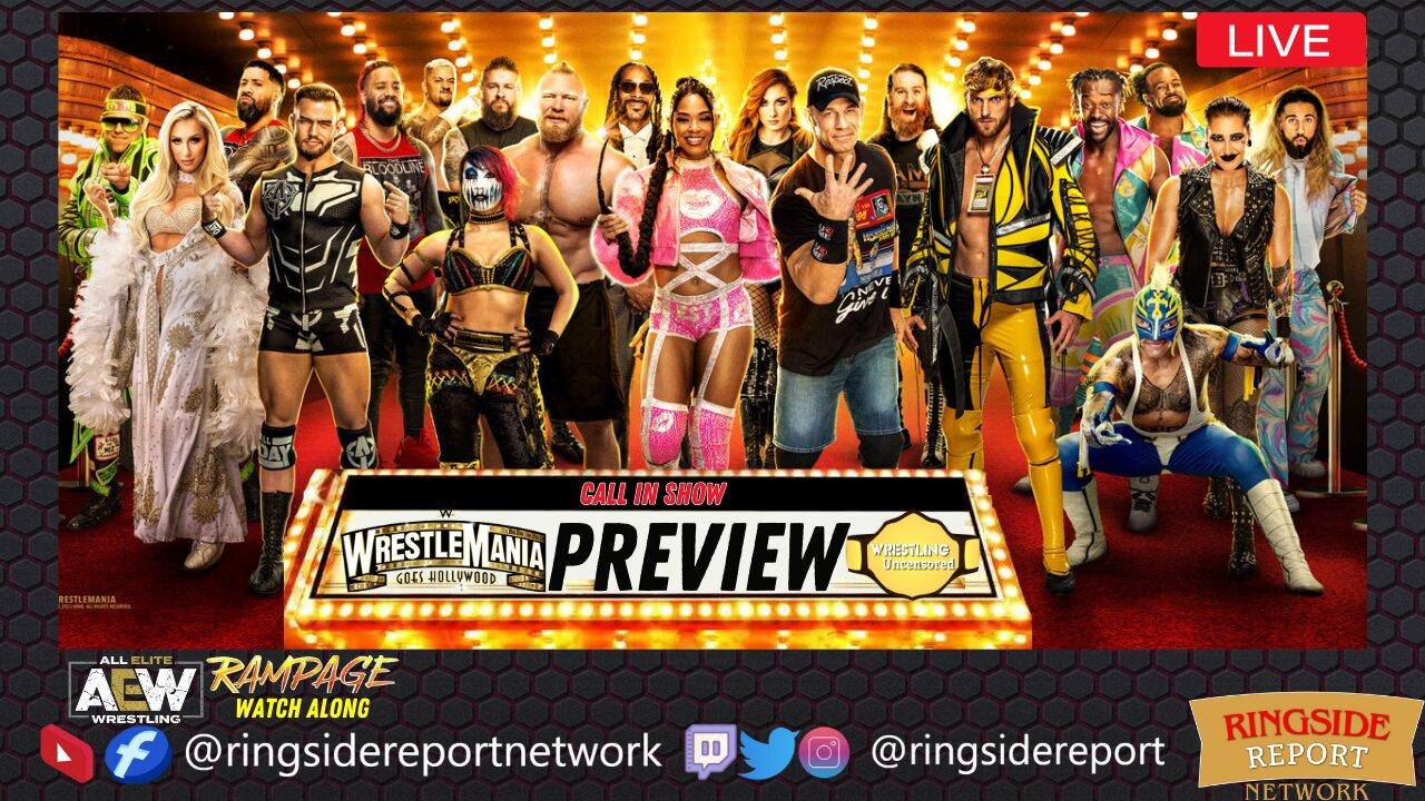 Wrestlemania 39 Preview | The Week in Pro Wrestling | AEW Rampage Watch Along Live | Stream🟥