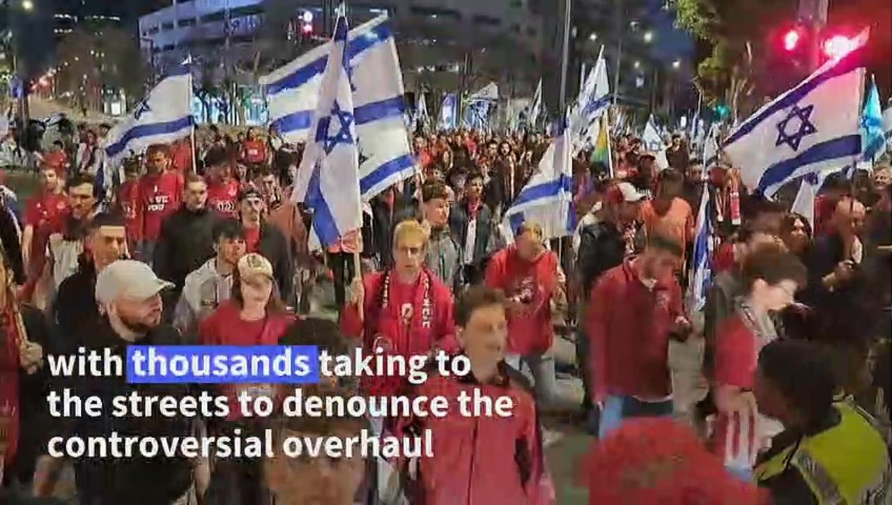 Israelis protest against paused judicial reform for 13th week