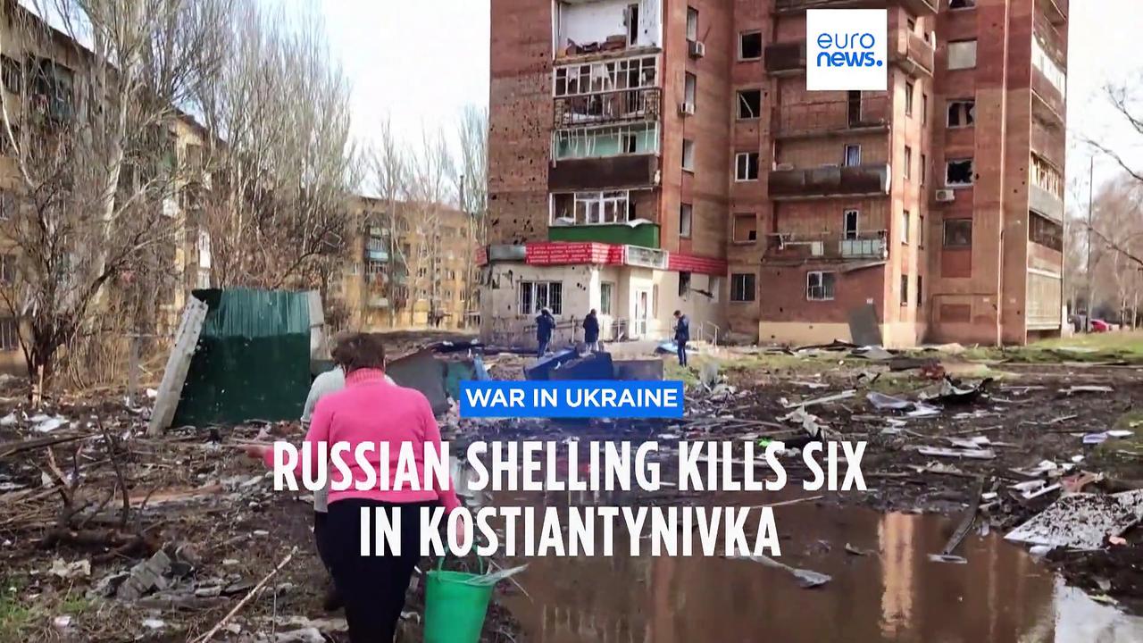 Russian shelling kills six in Kostiantynivka, Ukrainian presidency says