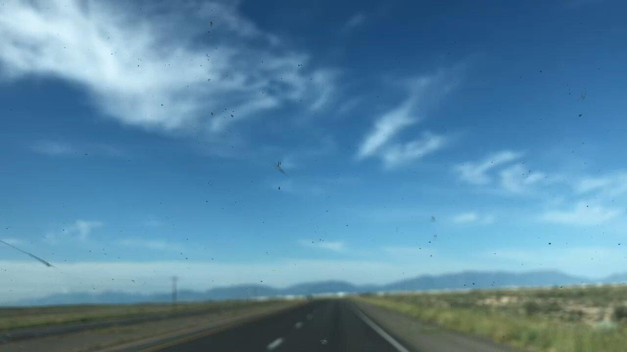 Driving into White Sands
