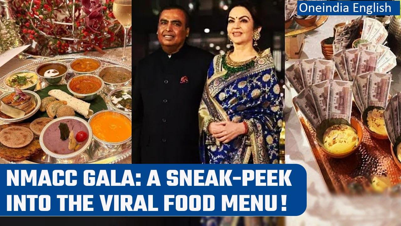 NMACC Menu: Dessert With Rs 500 Note, Food on silver thali & much more | Oneindia News