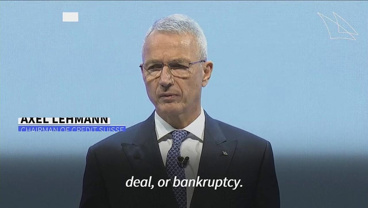 Credit Suisse chair 'truly sorry' for bank's failure as shareholders left tearful