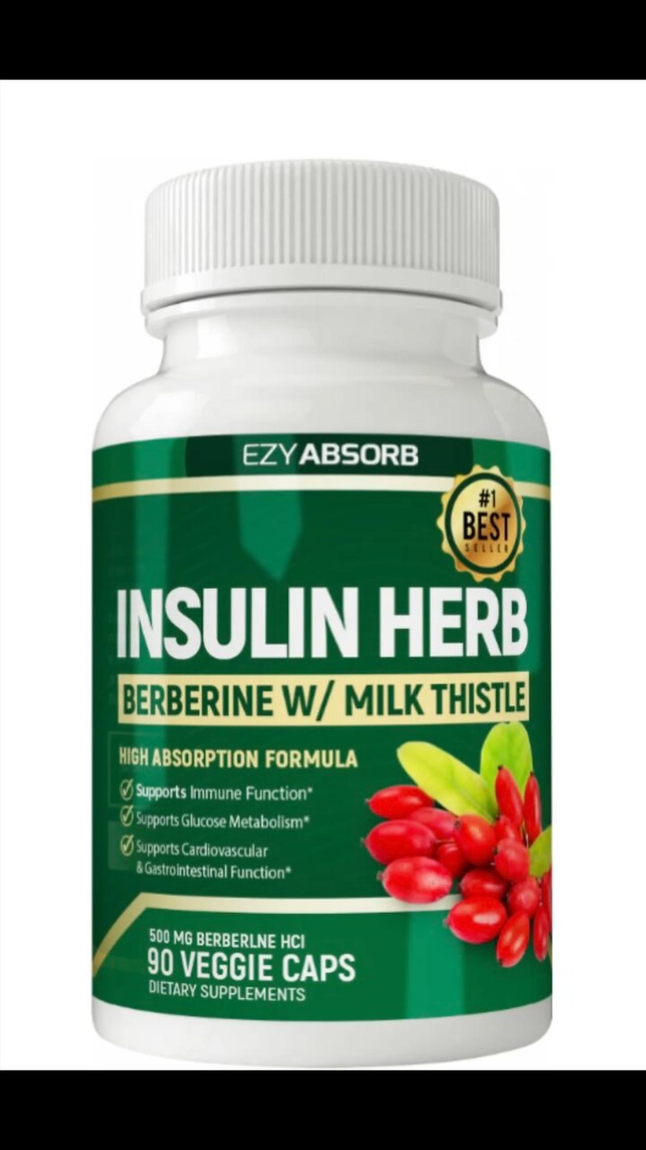 The Insulin Herb for Diabetes a Berberine Supplement with Milk Thistle