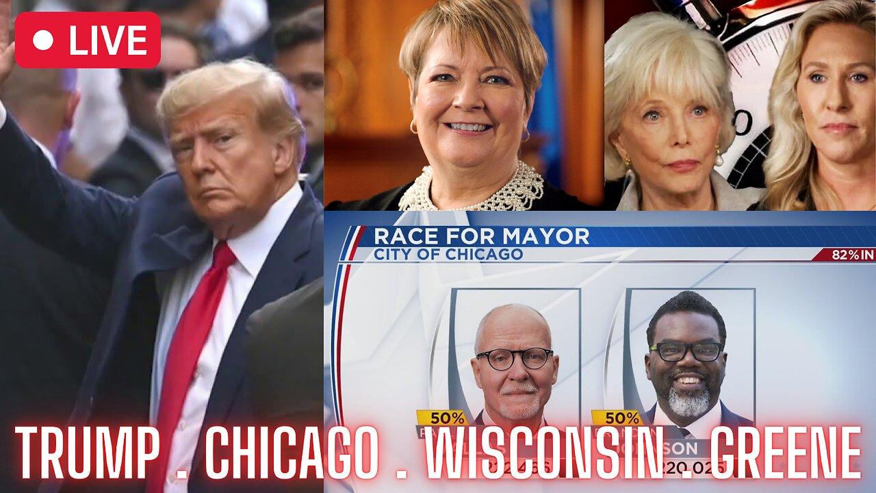 What a day! Trump Indictment, Chicago Votes For Progressive Mayor, Wisconsin Supreme Court Battle